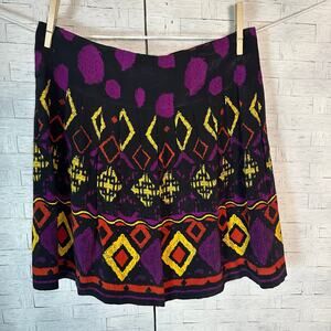 Dolce vita women’s skirt pleated, colorful, short, tribal feminine Flowe ￼